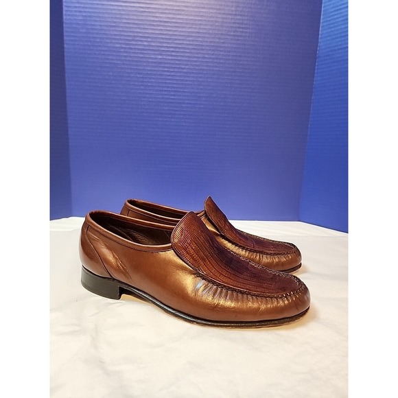 Florsheim Signature Brown Lizard Leather Loafers Mens 9.5 D main image 9
